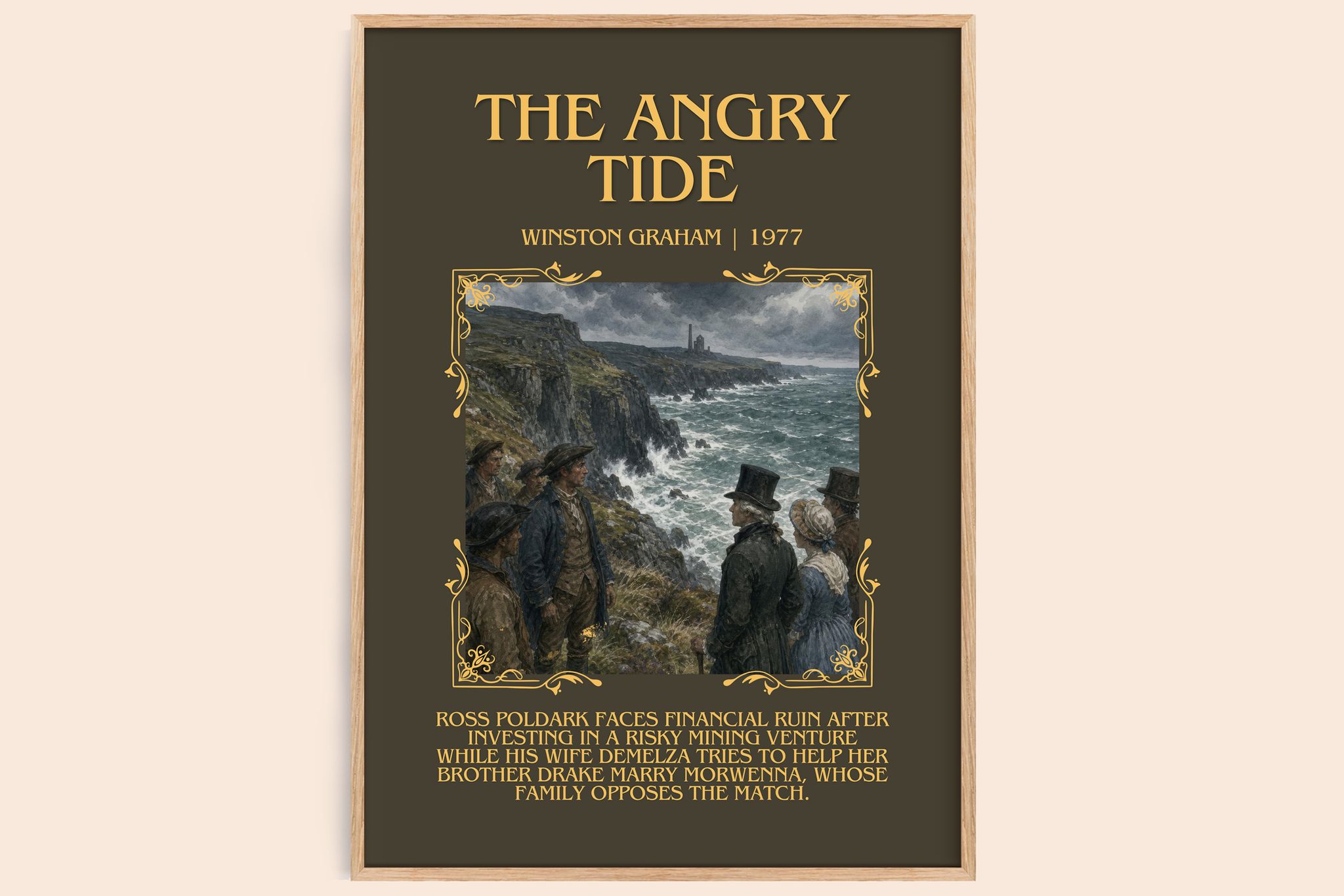 The Angry Tide Minimalist Book Poster by Winston Graham