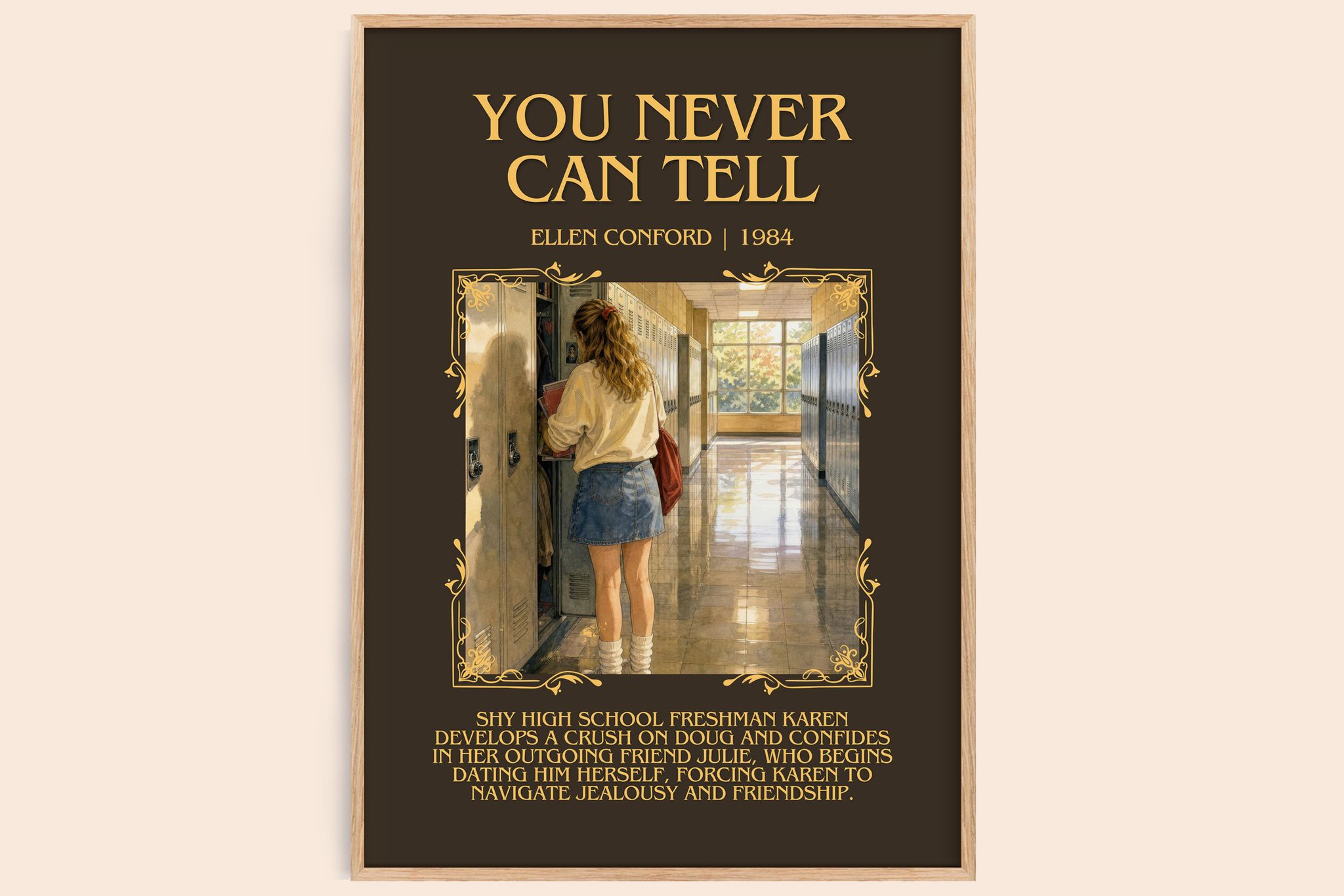 You never can tell Minimalist Book Poster by Ellen Conford