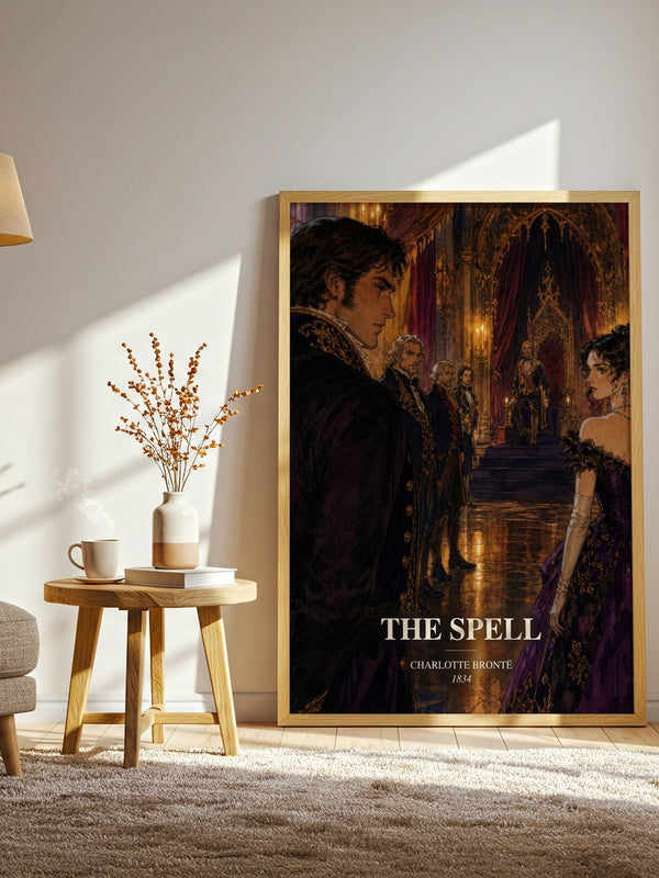 The Spell watercolour print in frame leaning in hallway – classic literature wall art