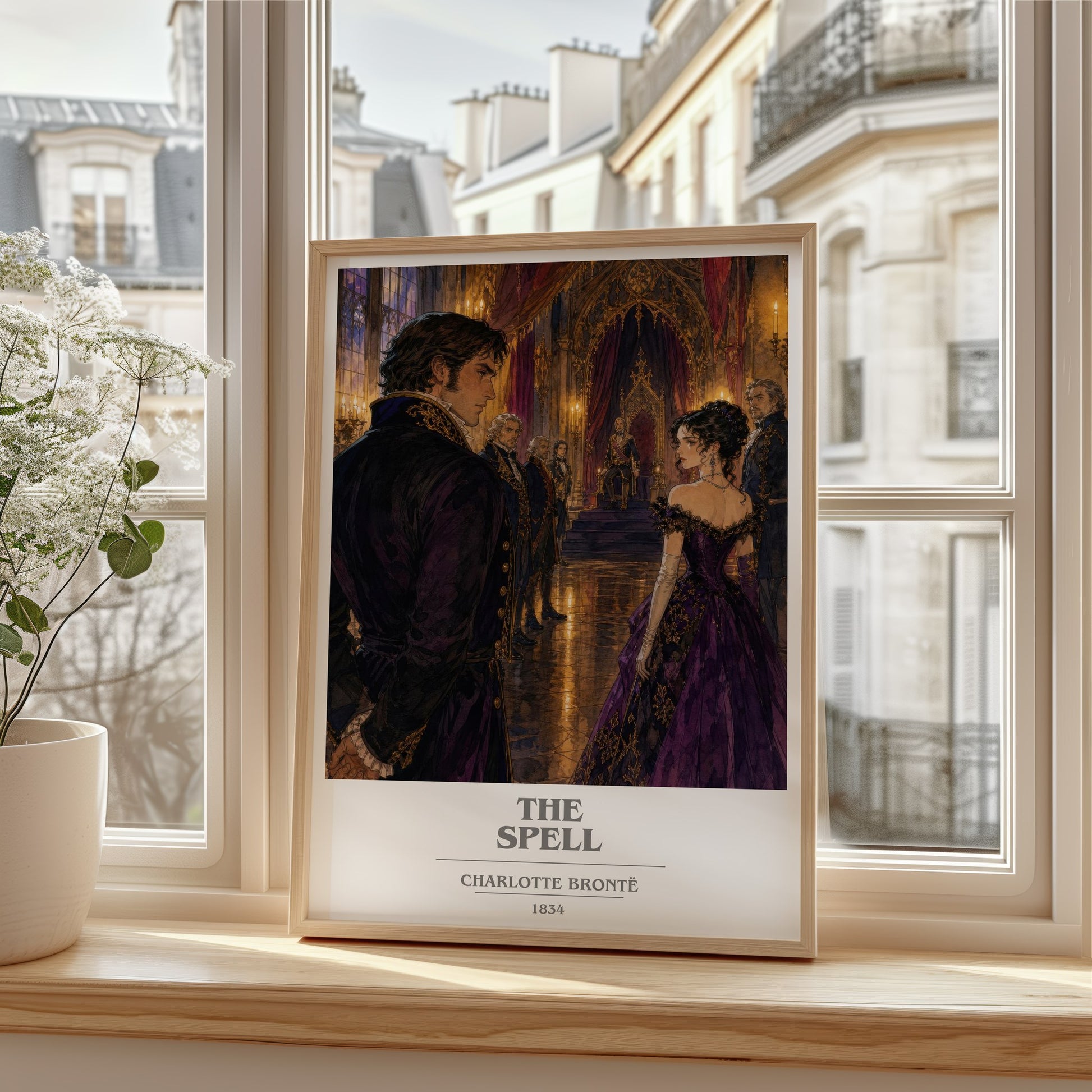 The Spell book cover poster colour and style options – Charlotte Brontë book art