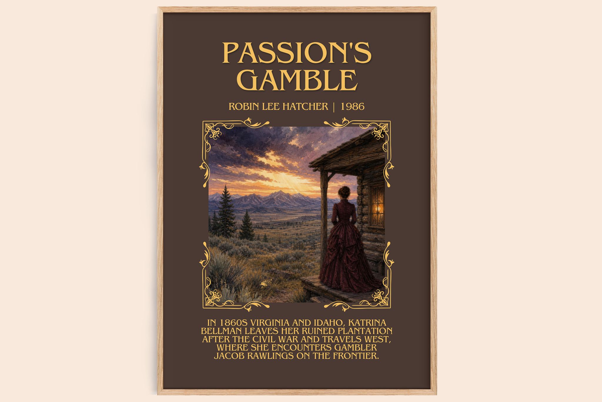Passion's gamble Minimalist Book Poster by Robin Lee Hatcher