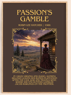 Passion's gamble Minimalist Book Poster by Robin Lee Hatcher – book poster