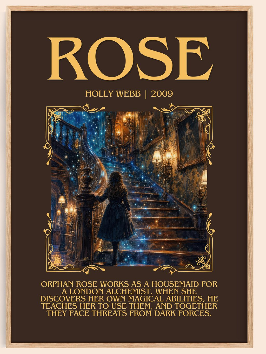 Rose Minimalist Book Poster by Holly Webb – book poster