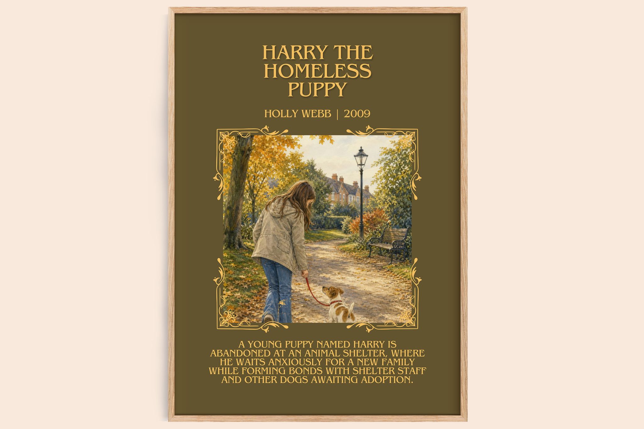 Harry the Homeless Puppy Minimalist Book Poster by Holly Webb