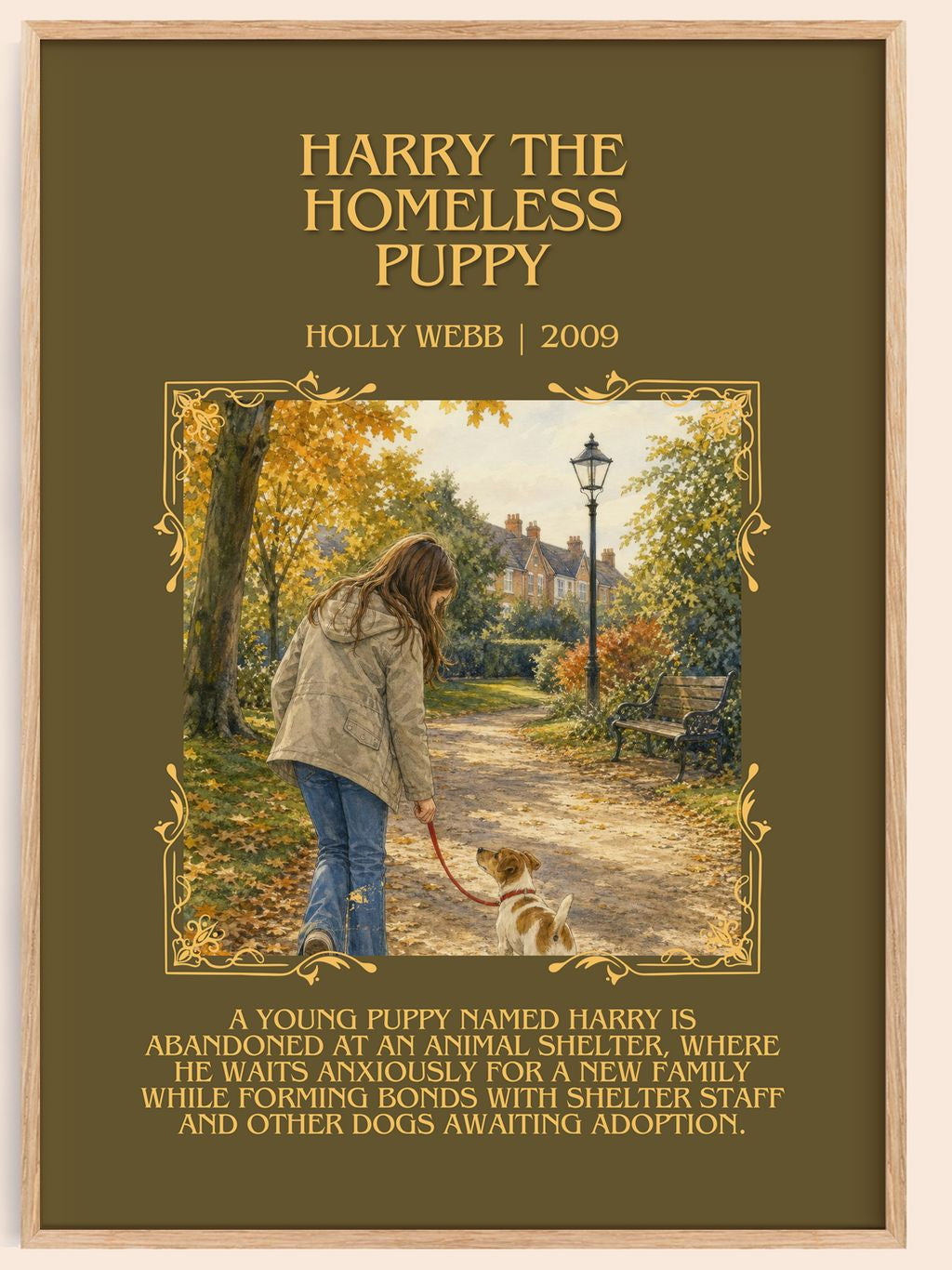 Harry the Homeless Puppy Minimalist Book Poster by Holly Webb – book poster