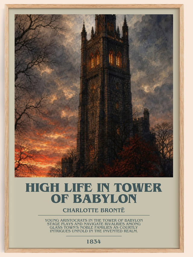 High Life In Tower Of Babylon Bookish Wall Art by Charlotte Brontë