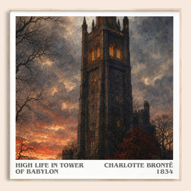 High Life In Tower Of Babylon Literary Art Print by Charlotte Brontë