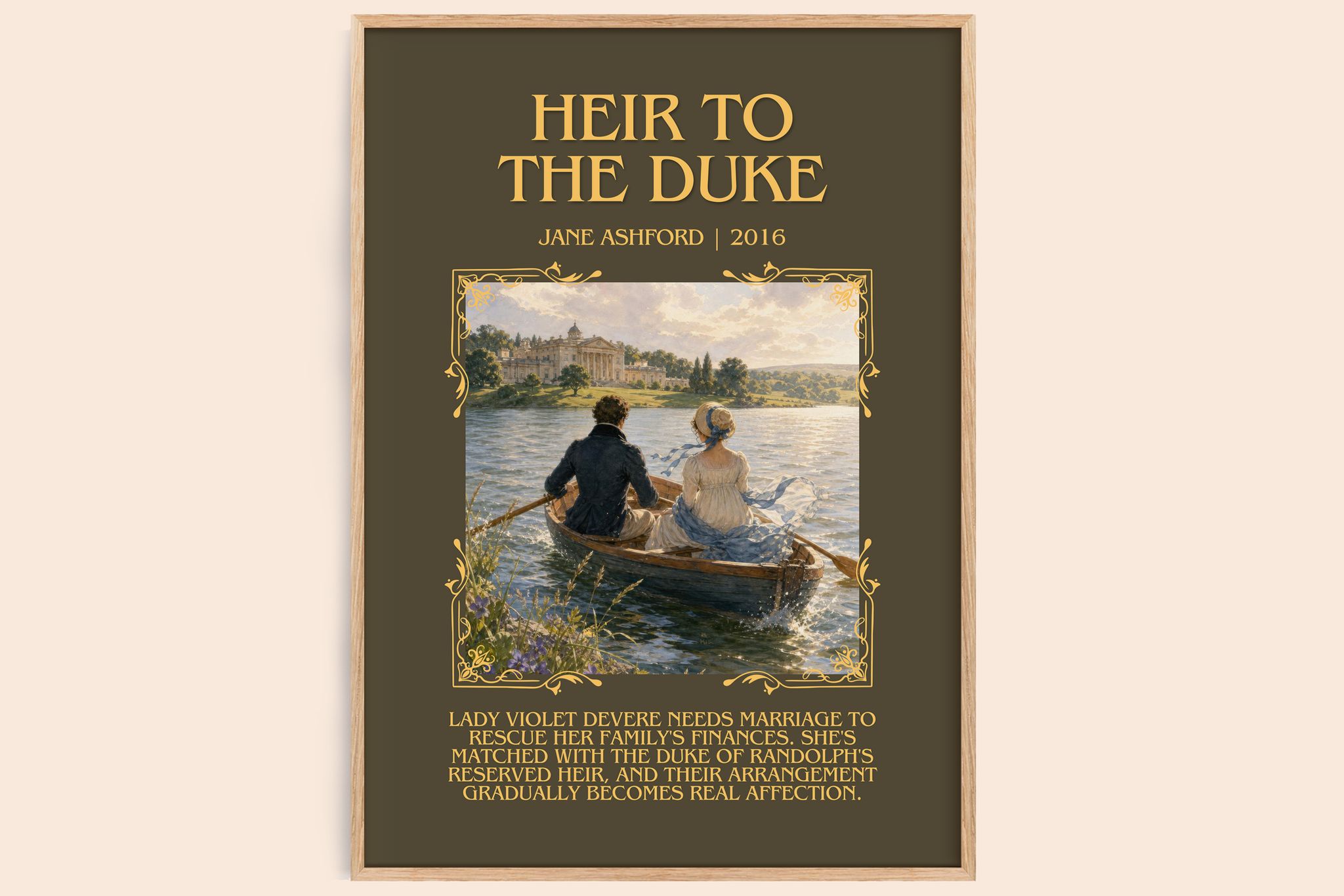 Heir to the Duke Minimalist Book Poster by Jane Ashford