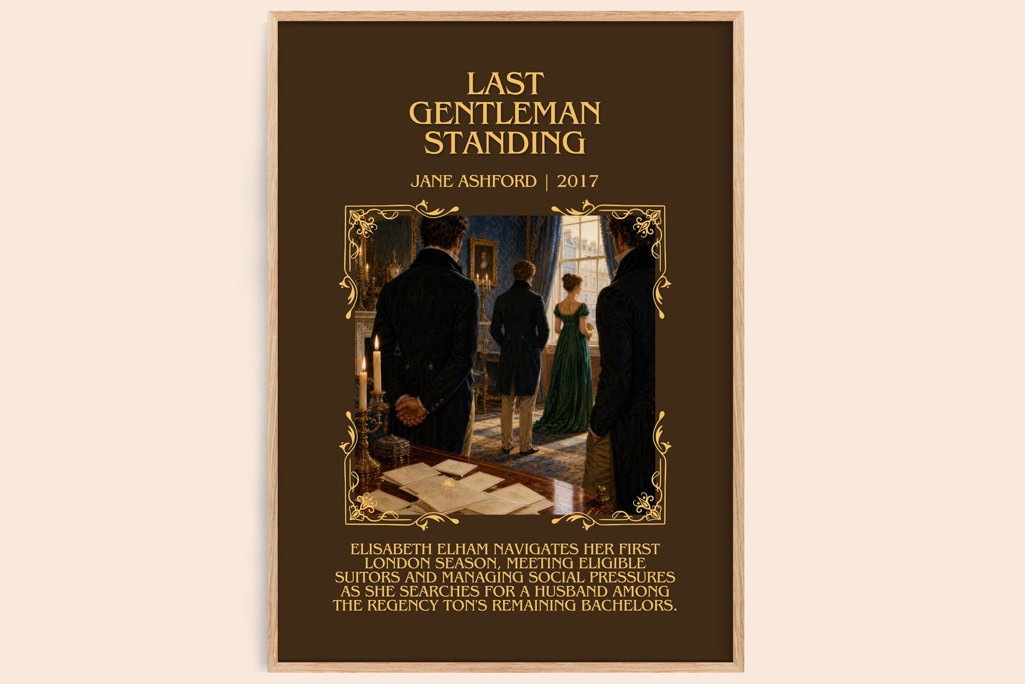 Last Gentleman Standing Minimalist Book Poster by Jane Ashford
