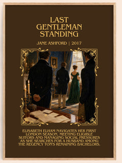 Last Gentleman Standing Minimalist Book Poster by Jane Ashford – book poster