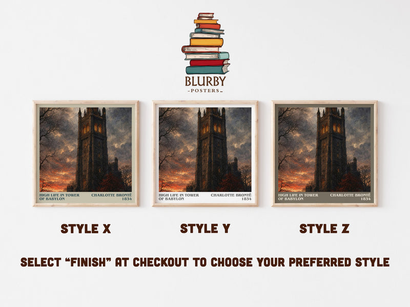 High Life In Tower Of Babylon literary print in frame leaning in hallway – historical fiction wall art