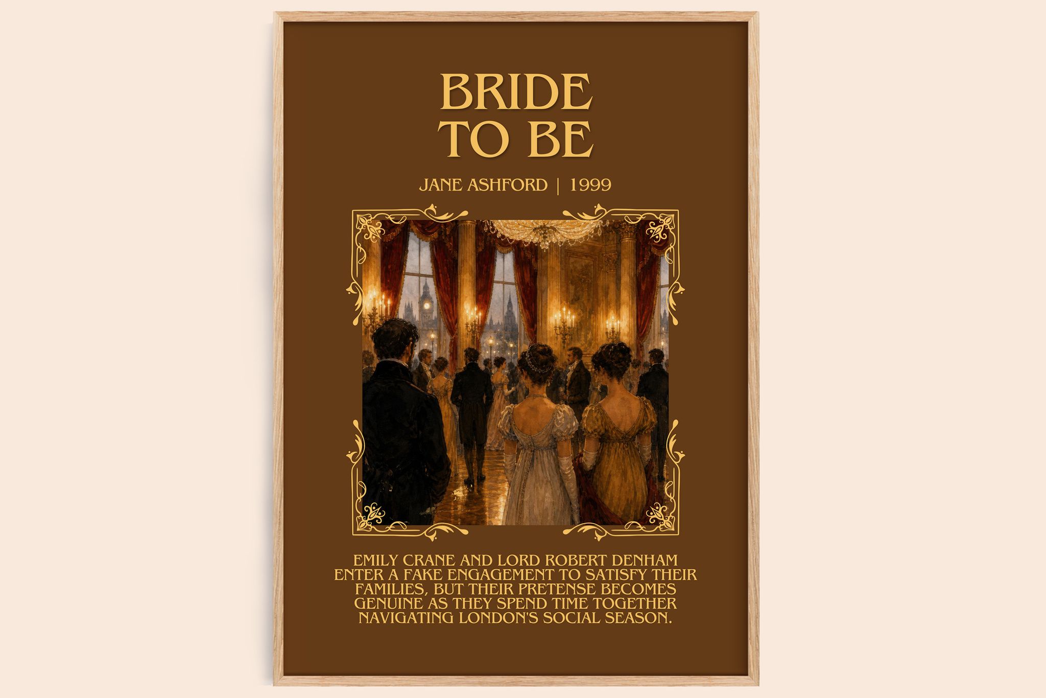 Bride to Be Minimalist Book Poster by Jane Ashford
