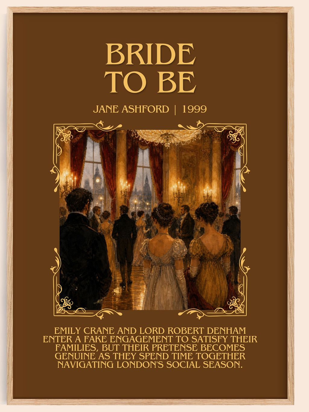 Bride to Be Minimalist Book Poster by Jane Ashford – book poster