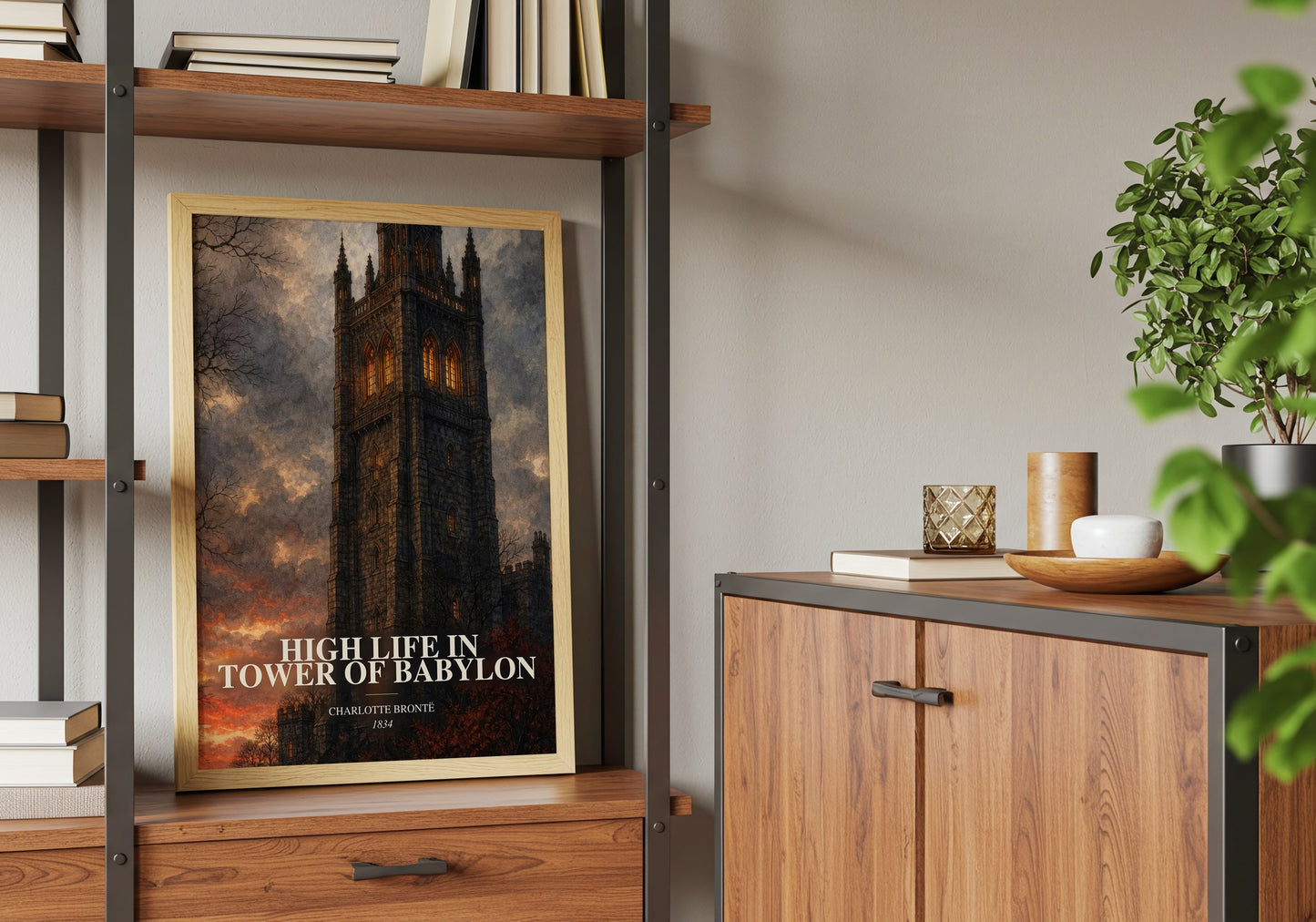 High Life In Tower Of Babylon book watercolour illustration paper finish options – matte satin gloss