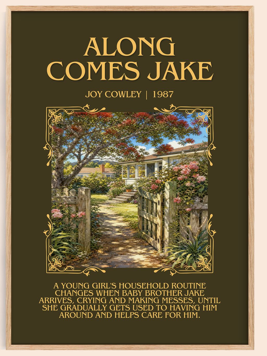Along comes Jake Minimalist Book Poster by Joy Cowley – book poster