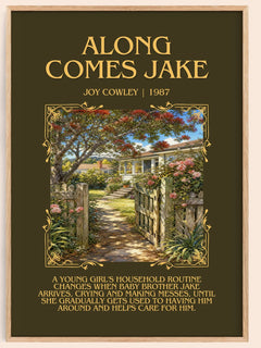 Along comes Jake Minimalist Book Poster by Joy Cowley – book poster