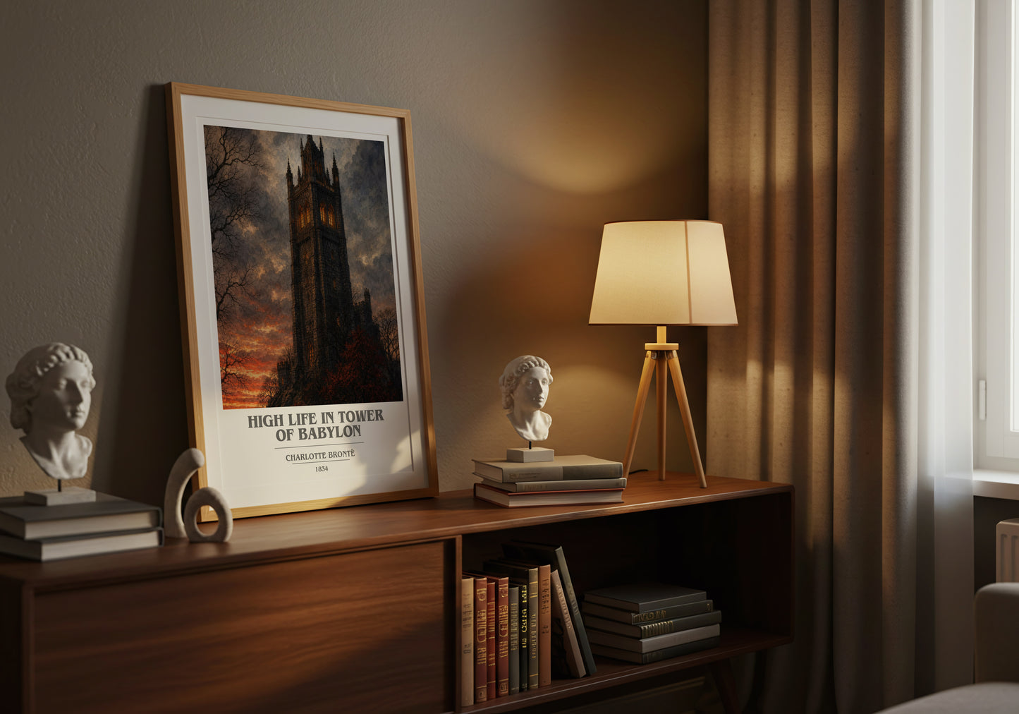 High Life In Tower Of Babylon book cover book poster framed on wall – historical fiction wall art
