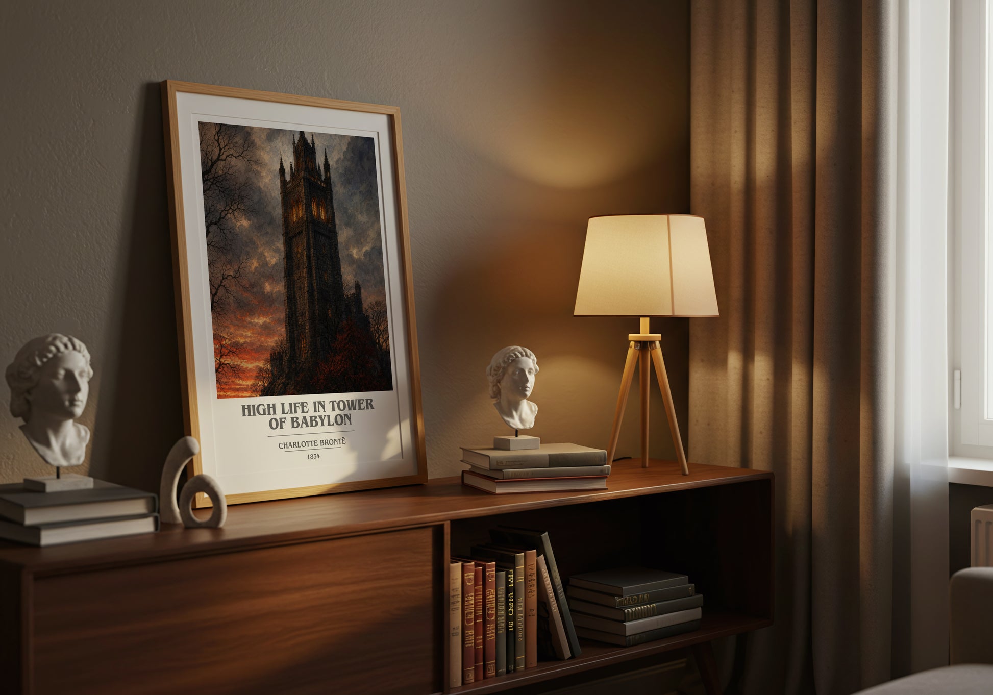 High Life In Tower Of Babylon book cover book poster framed on wall – historical fiction wall art