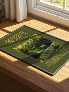 The cafeteria lady from the black lagoon Minimalist Book Poster by Mike Thaler – print on a sunlit desk