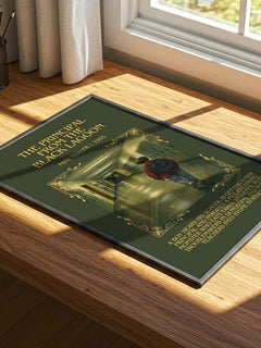 Principal From the Black Lagoon Minimalist Book Poster by Mike Thaler – print on a sunlit desk
