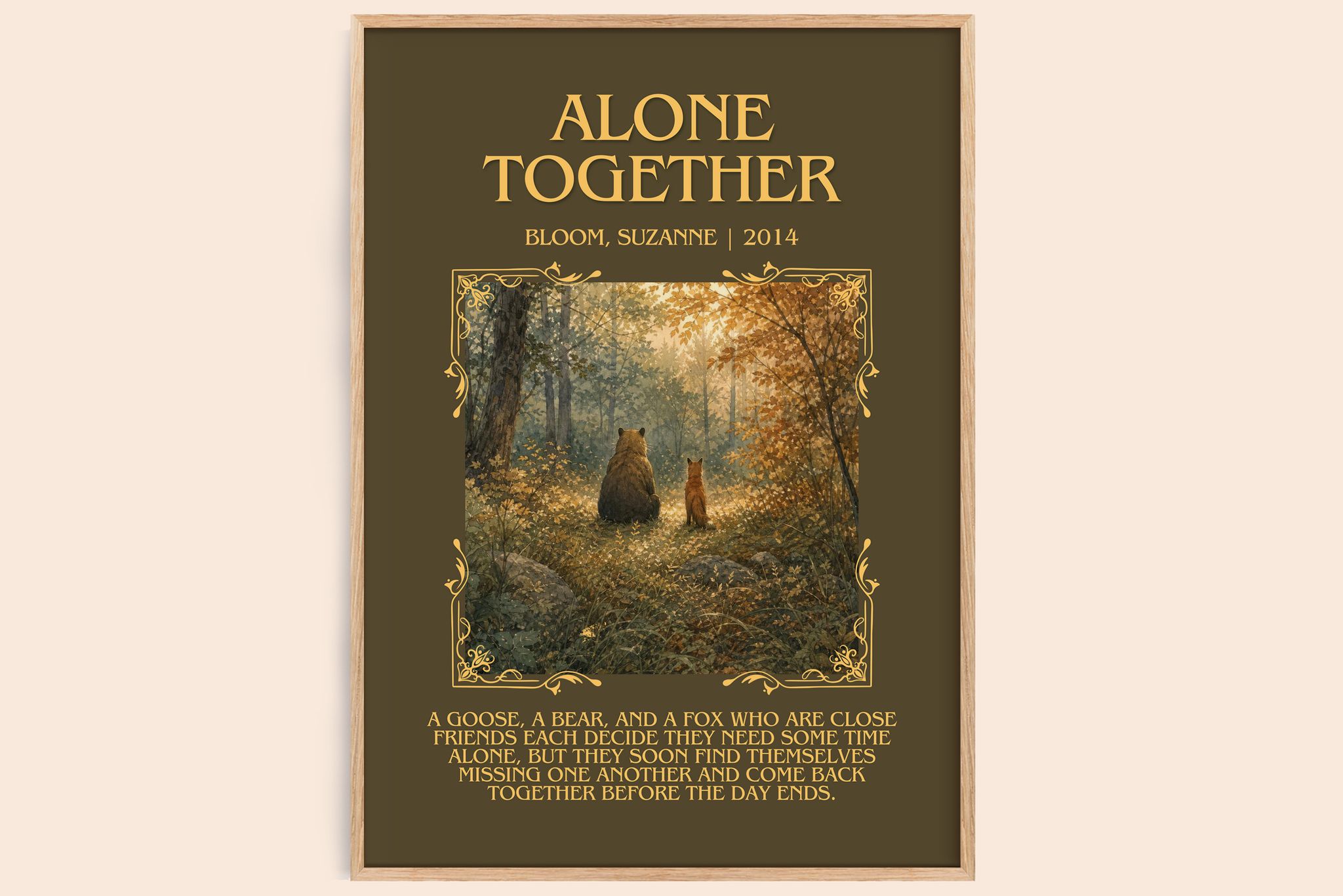 Alone together Minimalist Book Poster by Bloom, Suzanne