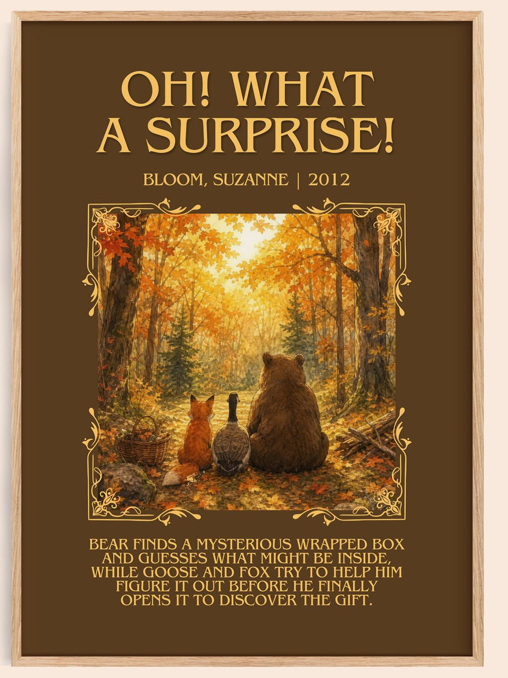 Oh! What a surprise! Minimalist Book Poster by Bloom, Suzanne – book poster