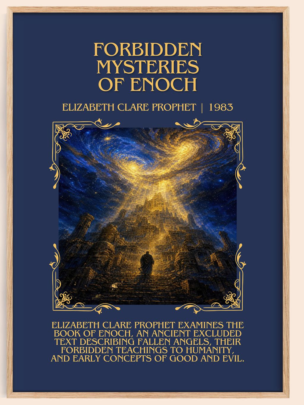 Forbidden mysteries of Enoch Minimalist Book Poster by E. Prophet – book poster