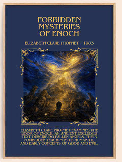Forbidden mysteries of Enoch Minimalist Book Poster by E. Prophet – book poster