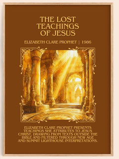 lost teachings of Jesus Minimalist Book Poster by E. Prophet – book poster