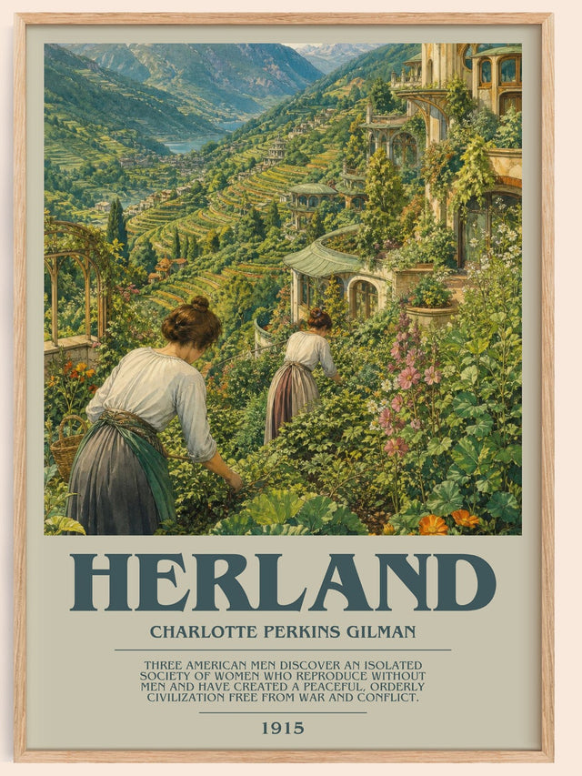 Herland Bookish Wall Art by Charlotte Perkins Gilman