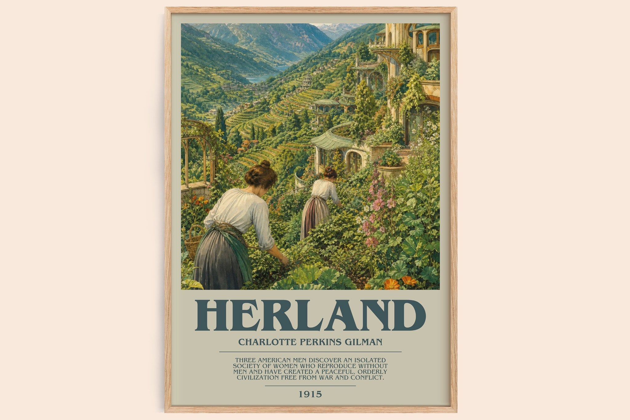 Herland Bookish Wall Art by Charlotte Perkins Gilman