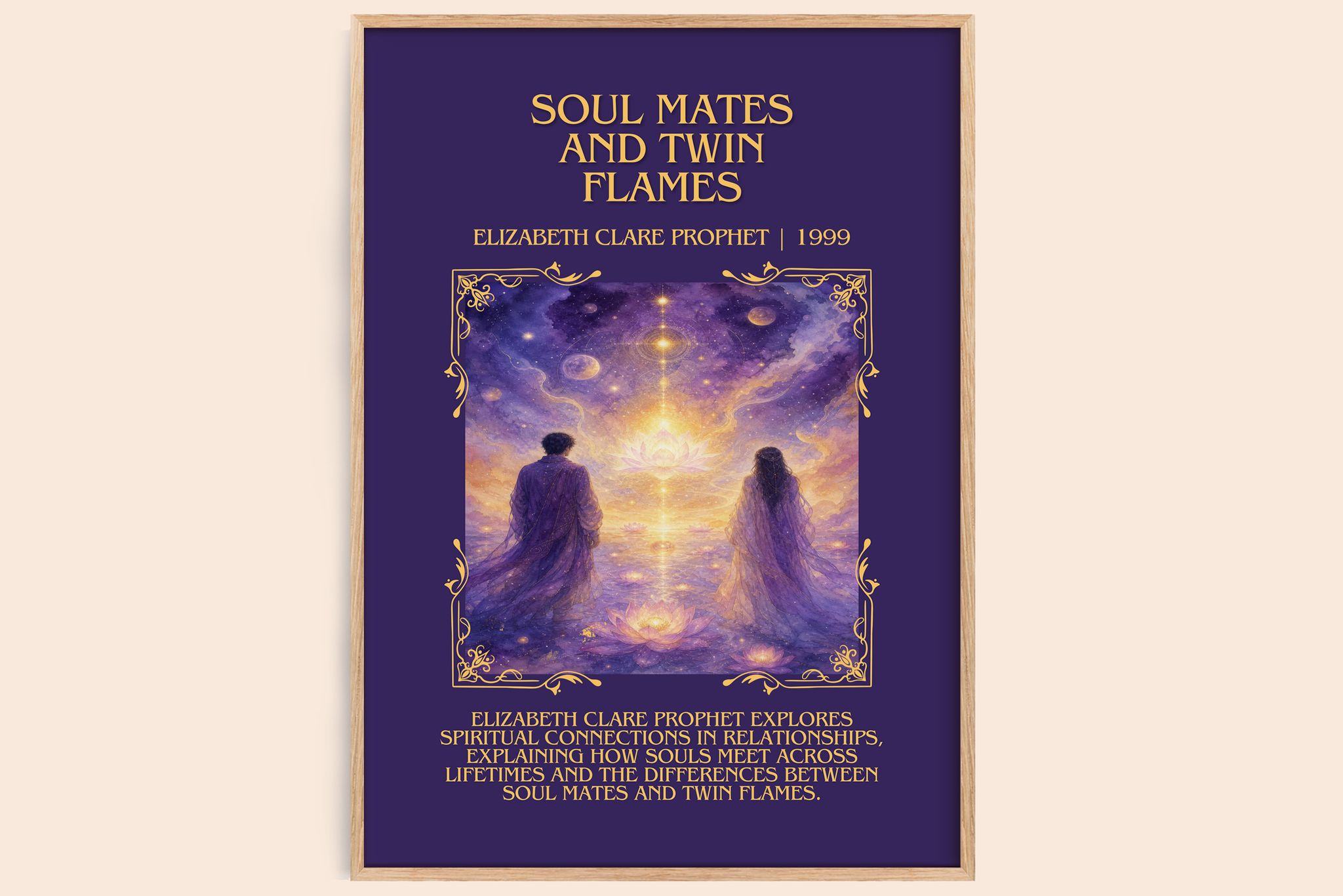 Soul Mates and Twin Flames Minimalist Book Poster by E. Prophet