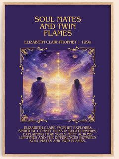Soul Mates and Twin Flames Minimalist Book Poster by E. Prophet – book poster