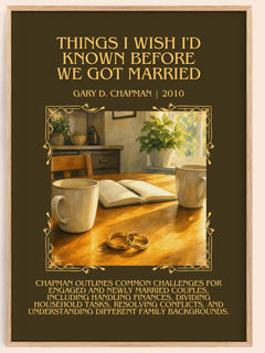 Things I wish I'd known before we got married Minimalist Book Poster by Gary D. Chapman – book poster