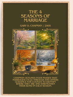 The 4 Seasons of Marriage Minimalist Book Poster by Gary D. Chapman – book poster