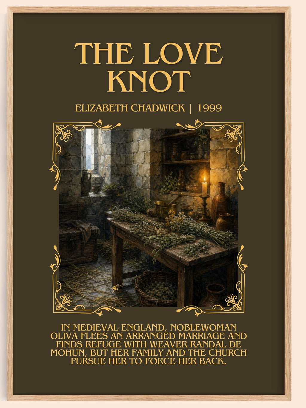 The Love Knot Minimalist Book Poster by Elizabeth Chadwick – book poster