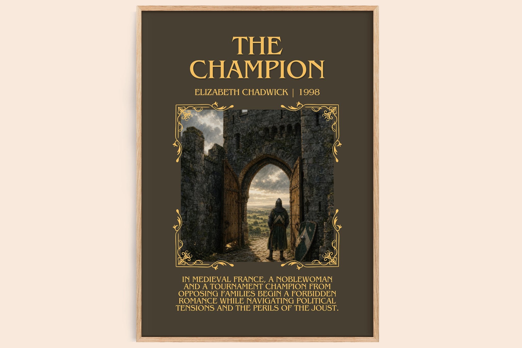 The Champion Minimalist Book Poster by Elizabeth Chadwick