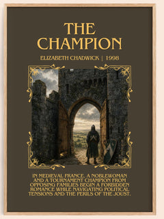 The Champion Minimalist Book Poster by Elizabeth Chadwick – book poster