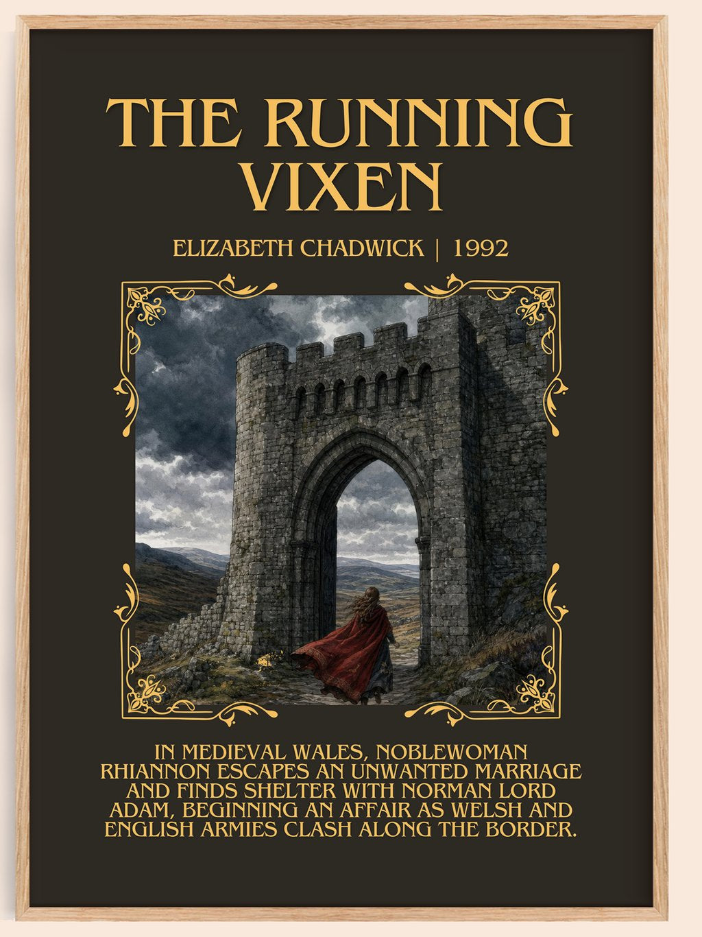 The running vixen Minimalist Book Poster by Elizabeth Chadwick – book poster
