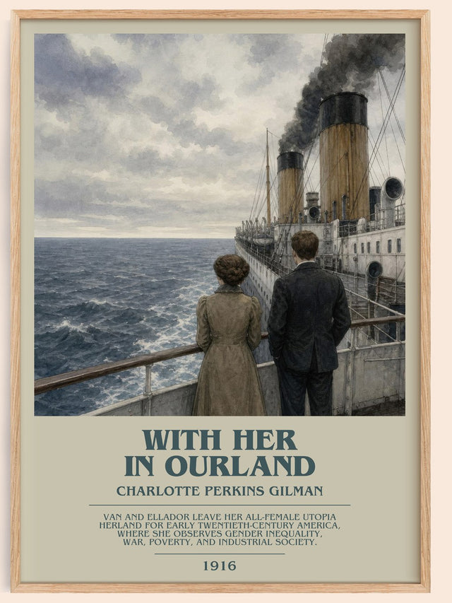 With Her In Ourland Bookish Wall Art by Charlotte Perkins Gilman