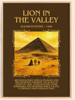Lion in the valley Minimalist Book Poster by Elizabeth Peters – book poster