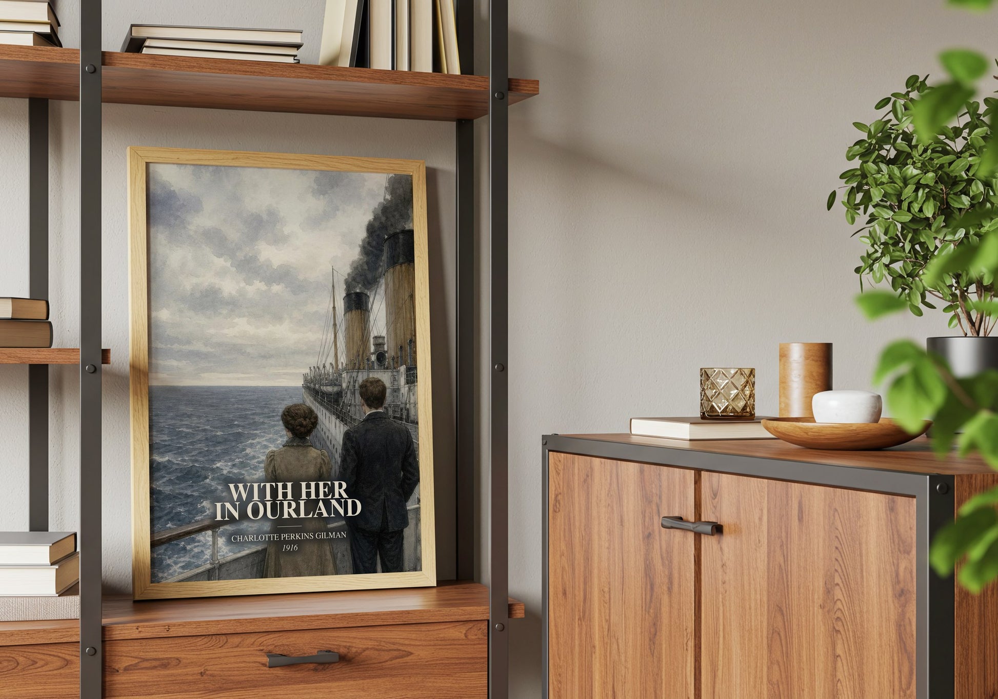 With Her In Ourland book watercolour illustration paper finish options – matte satin gloss