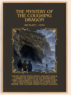 The Mystery of the Coughing Dragon Minimalist Book Poster by Kin Platt – book poster