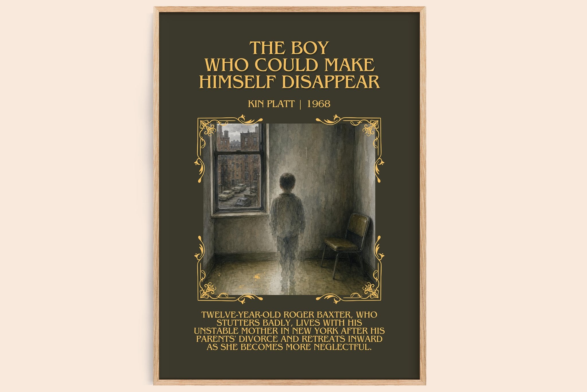 The boy who could make himself disappear Minimalist Book Poster by Kin Platt