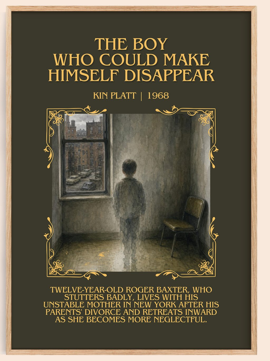 The boy who could make himself disappear Minimalist Book Poster by Kin Platt – book poster