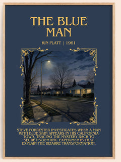 The blue man Minimalist Book Poster by Kin Platt – book poster