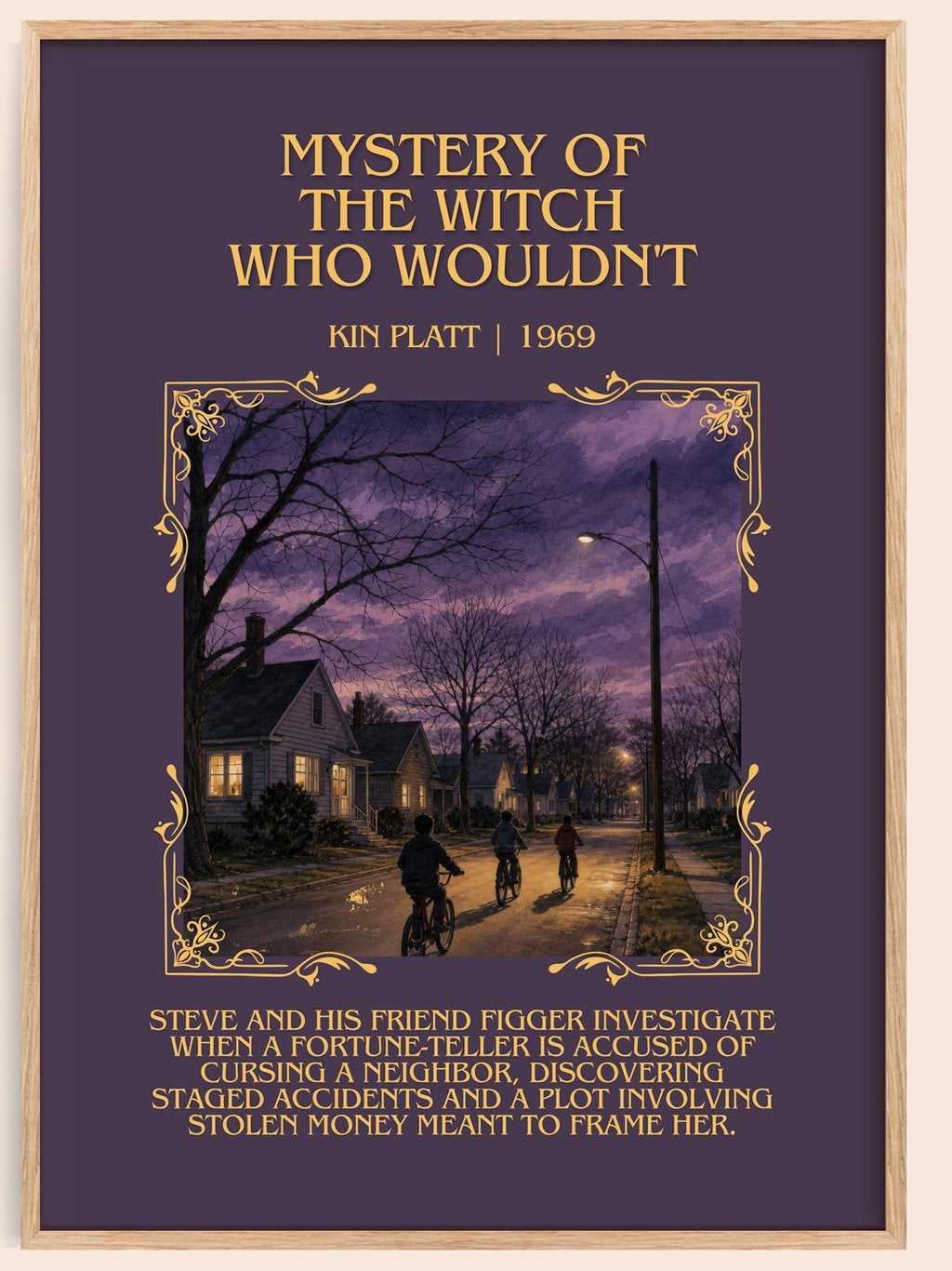 Mystery of the Witch Who Wouldn't Minimalist Book Poster by Kin Platt – book poster