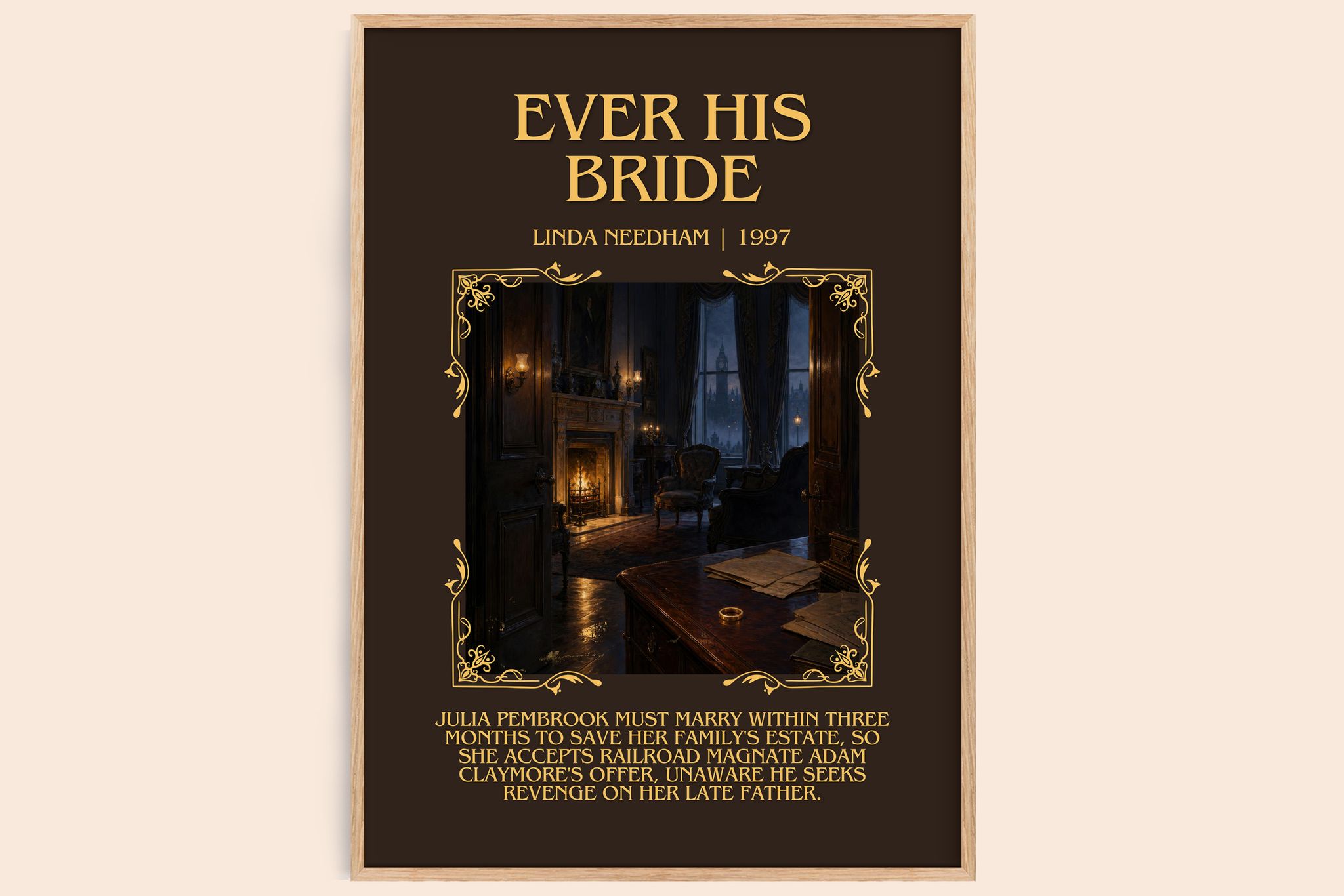 Ever His Bride Minimalist Book Poster by Linda Needham
