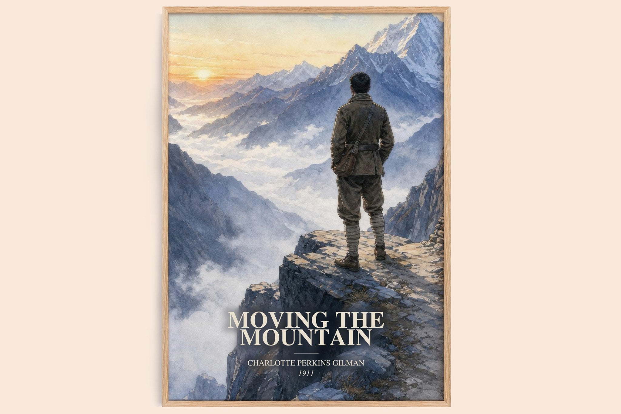 Moving The Mountain Book Watercolour Illustration by C. Gilman