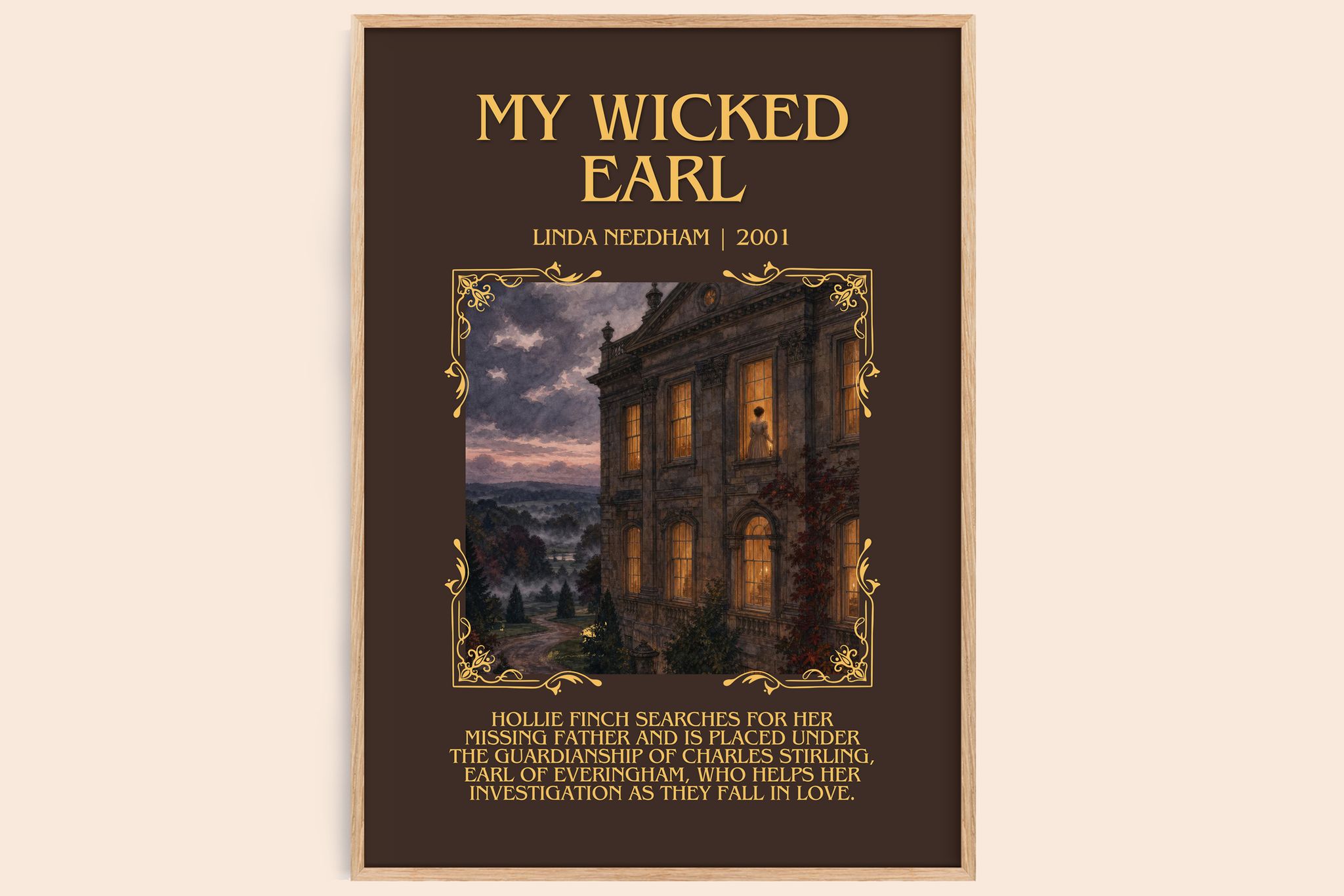 My Wicked Earl Minimalist Book Poster by Linda Needham